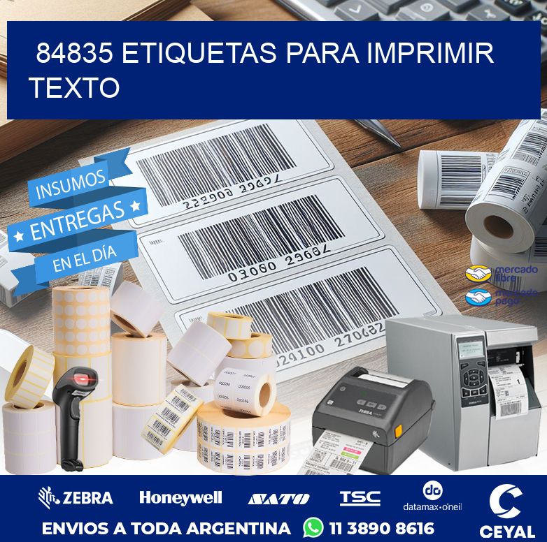 84835 ETIQUETAS PARA IMPRIMIR TEXTO