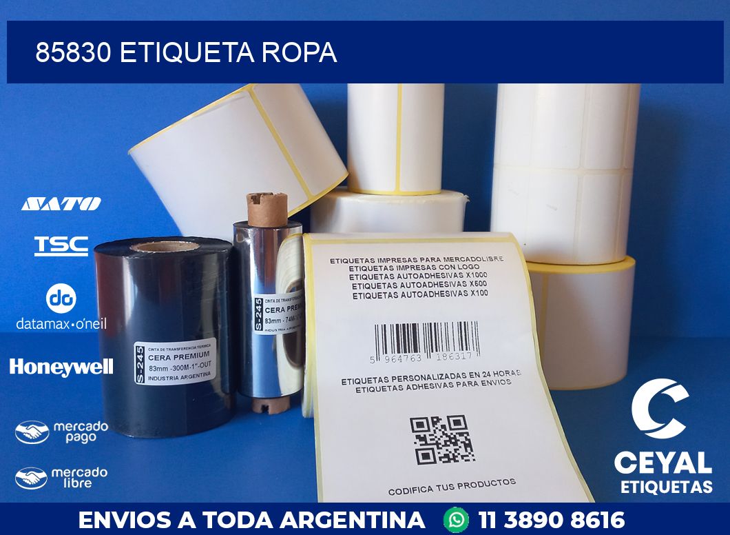 85830 ETIQUETA ROPA