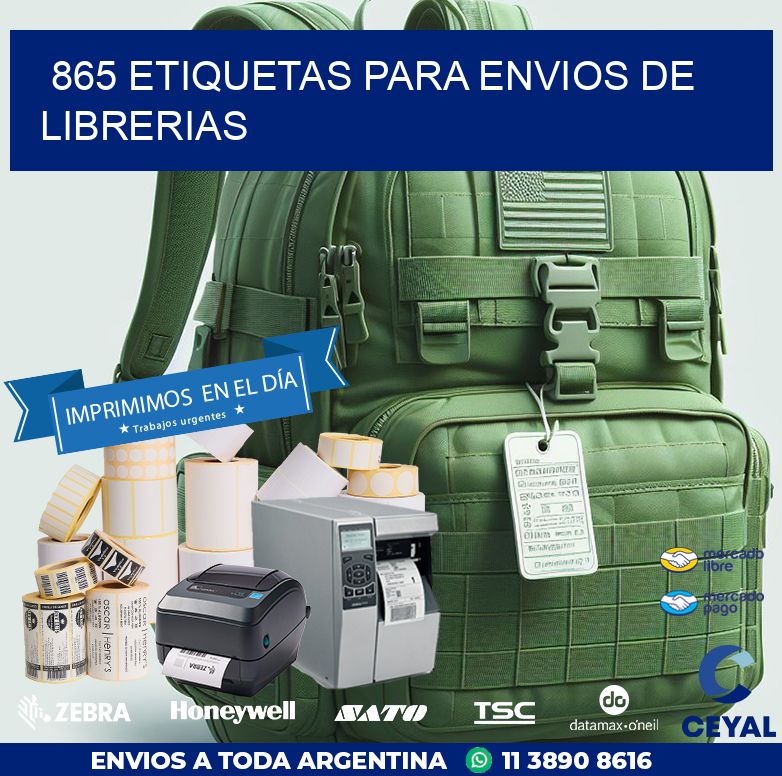 865 ETIQUETAS PARA ENVIOS DE LIBRERIAS