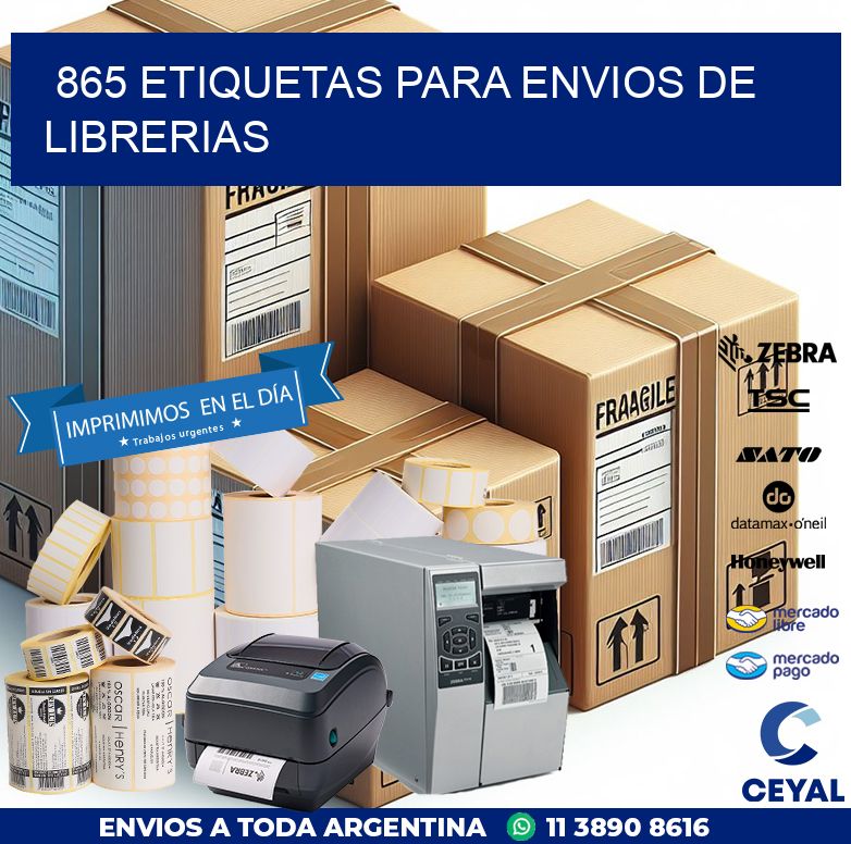 865 ETIQUETAS PARA ENVIOS DE LIBRERIAS