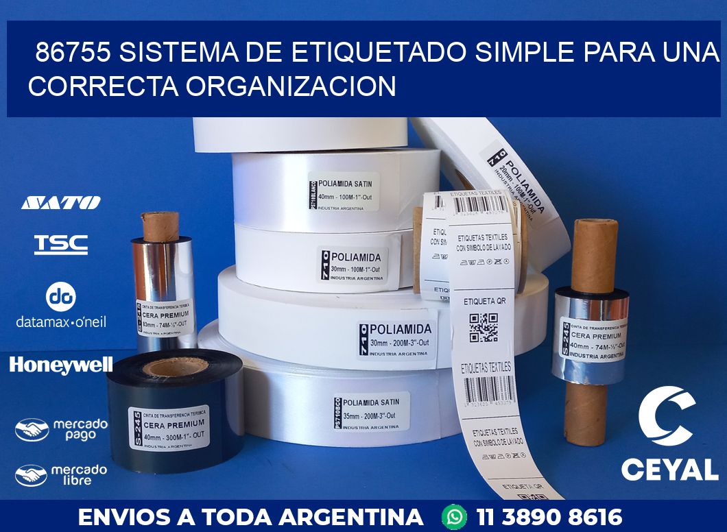 86755 SISTEMA DE ETIQUETADO SIMPLE PARA UNA CORRECTA ORGANIZACION