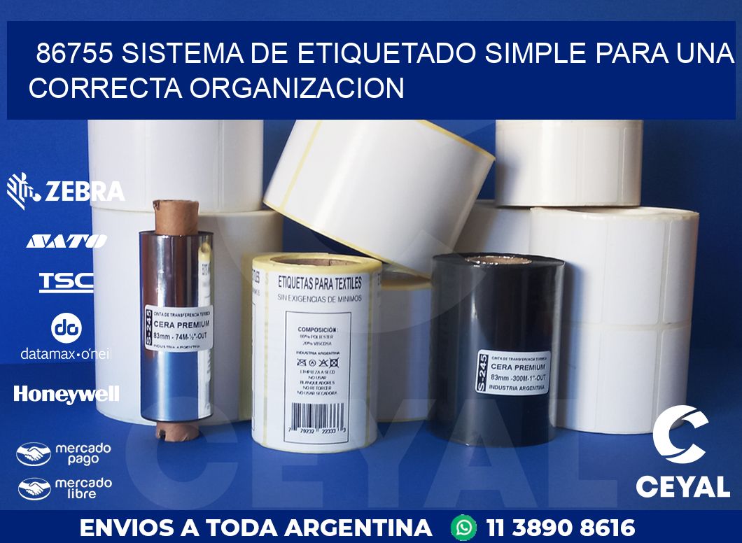 86755 SISTEMA DE ETIQUETADO SIMPLE PARA UNA CORRECTA ORGANIZACION