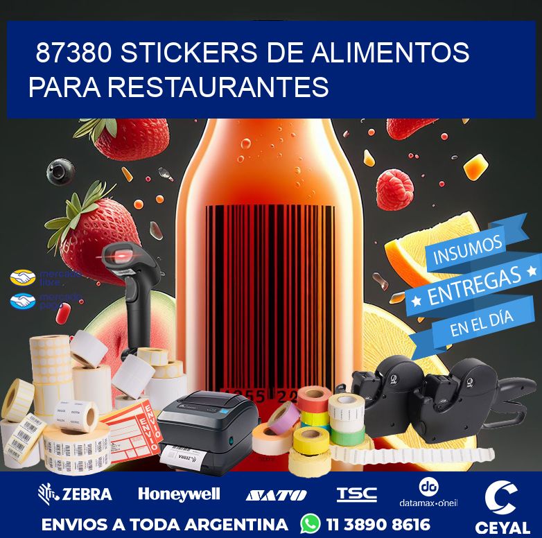 87380 STICKERS DE ALIMENTOS PARA RESTAURANTES