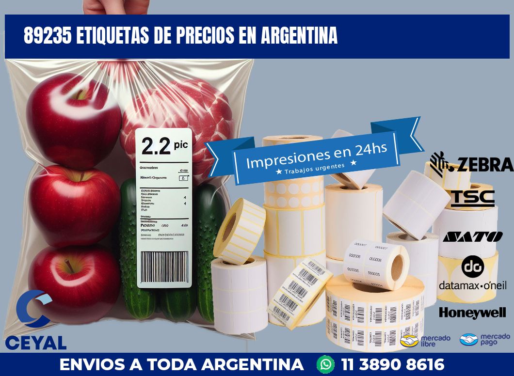 89235 ETIQUETAS DE PRECIOS EN ARGENTINA