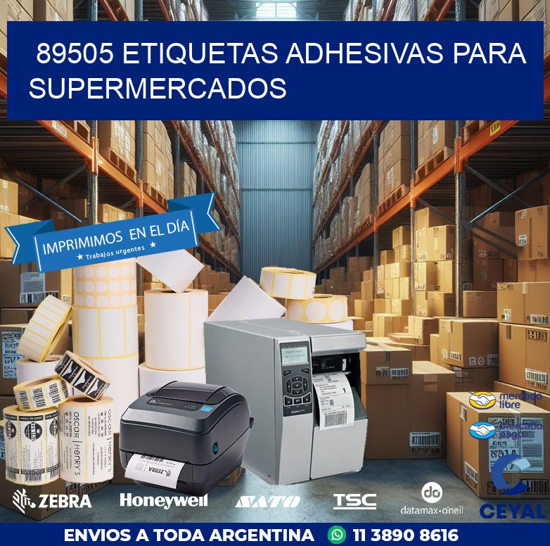89505 ETIQUETAS ADHESIVAS PARA SUPERMERCADOS