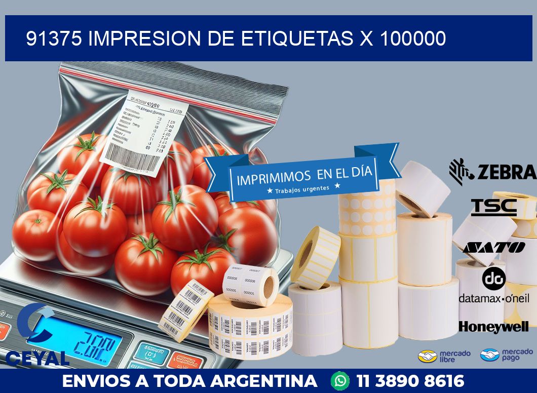 91375 IMPRESION DE ETIQUETAS X 100000