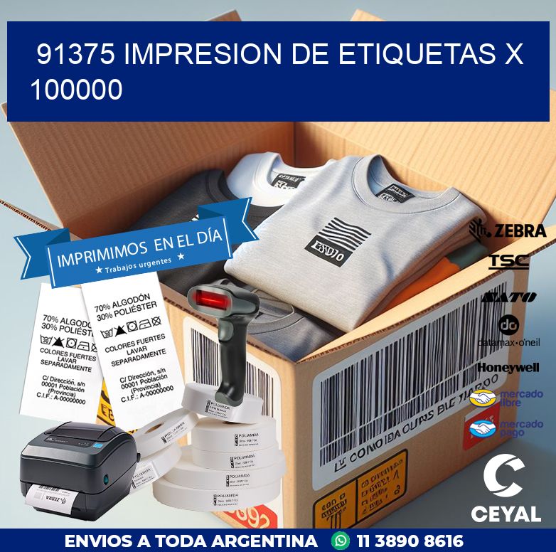 91375 IMPRESION DE ETIQUETAS X 100000