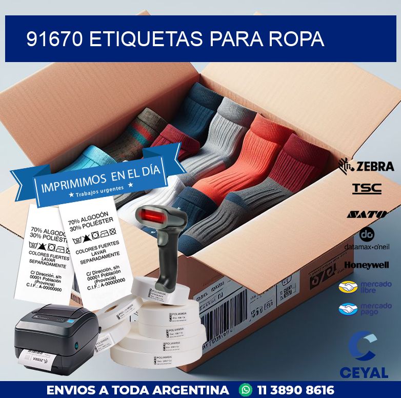 91670 ETIQUETAS PARA ROPA