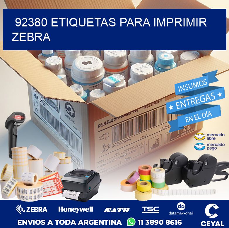 92380 ETIQUETAS PARA IMPRIMIR ZEBRA