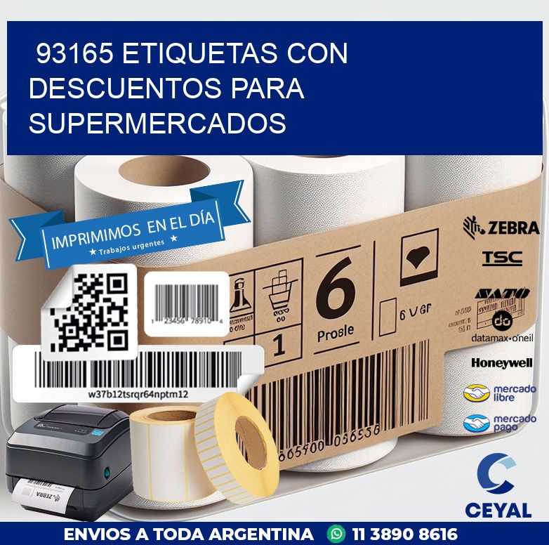 93165 ETIQUETAS CON DESCUENTOS PARA SUPERMERCADOS