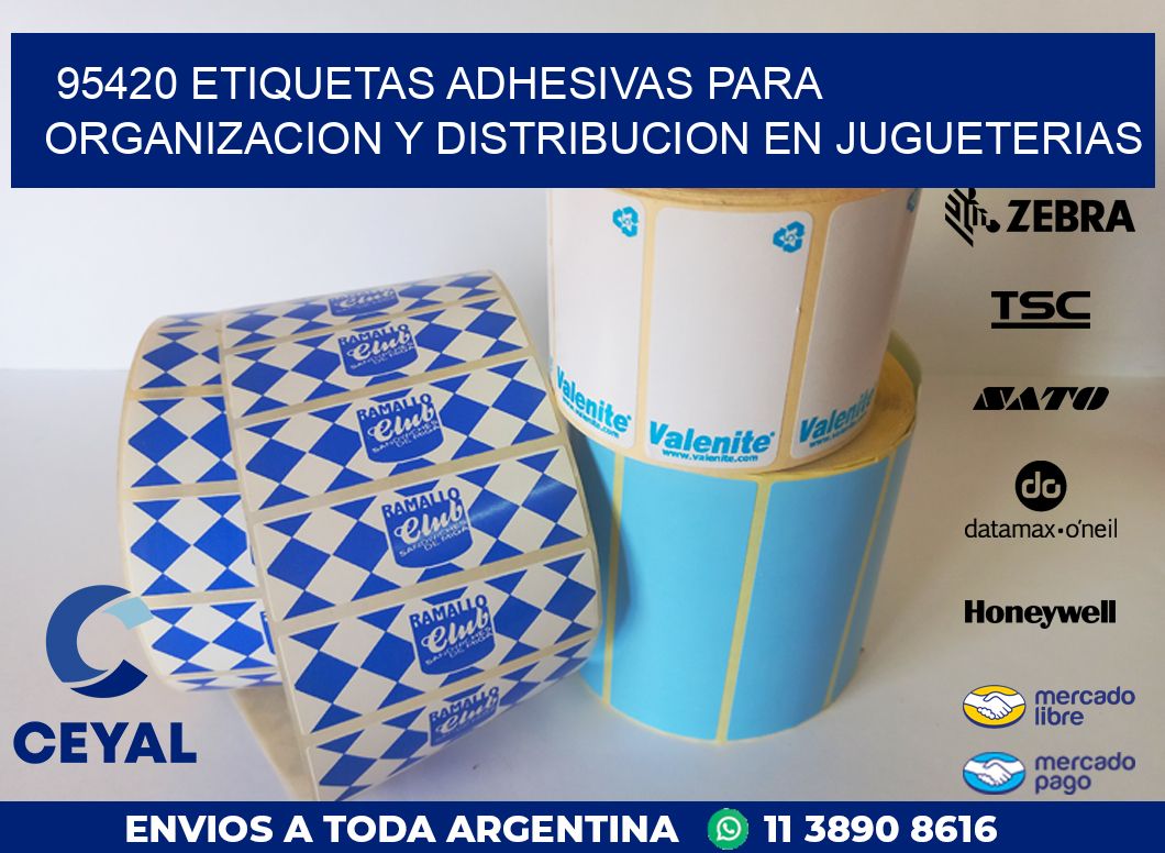 95420 ETIQUETAS ADHESIVAS PARA ORGANIZACION Y DISTRIBUCION EN JUGUETERIAS