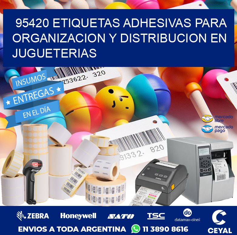 95420 ETIQUETAS ADHESIVAS PARA ORGANIZACION Y DISTRIBUCION EN JUGUETERIAS