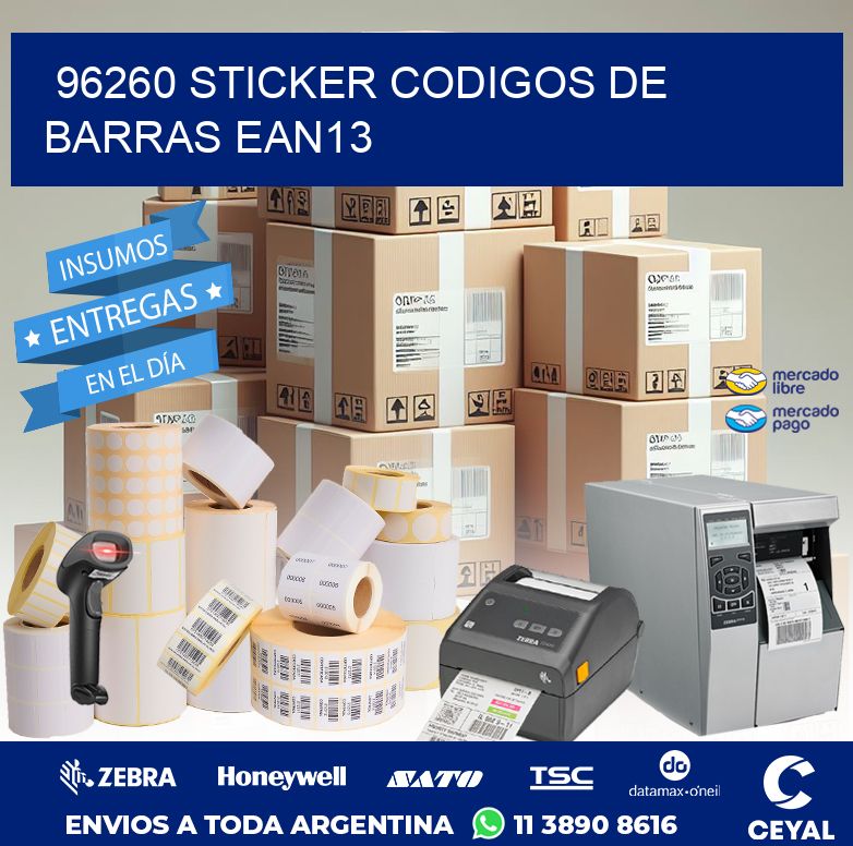 96260 STICKER CODIGOS DE BARRAS EAN13