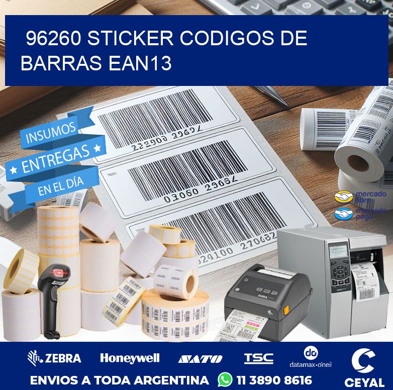 96260 STICKER CODIGOS DE BARRAS EAN13