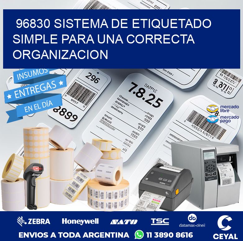 96830 SISTEMA DE ETIQUETADO SIMPLE PARA UNA CORRECTA ORGANIZACION
