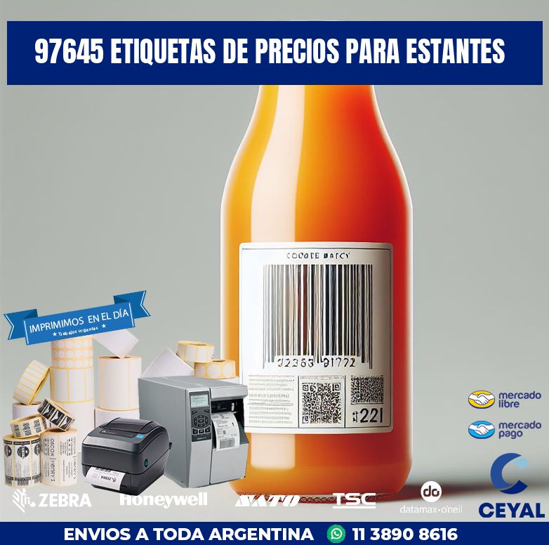 97645 ETIQUETAS DE PRECIOS PARA ESTANTES