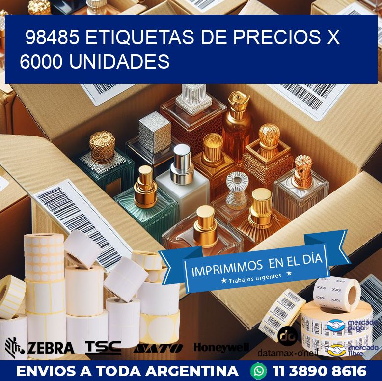 98485 ETIQUETAS DE PRECIOS X 6000 UNIDADES