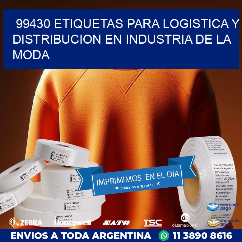 99430 ETIQUETAS PARA LOGISTICA Y DISTRIBUCION EN INDUSTRIA DE LA MODA