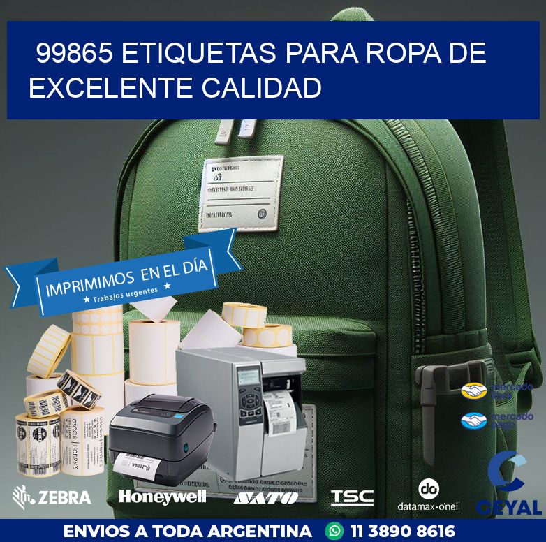 99865 ETIQUETAS PARA ROPA DE EXCELENTE CALIDAD