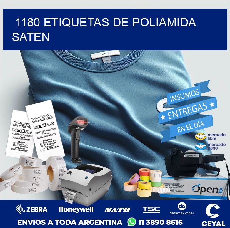 1180 ETIQUETAS DE POLIAMIDA SATEN