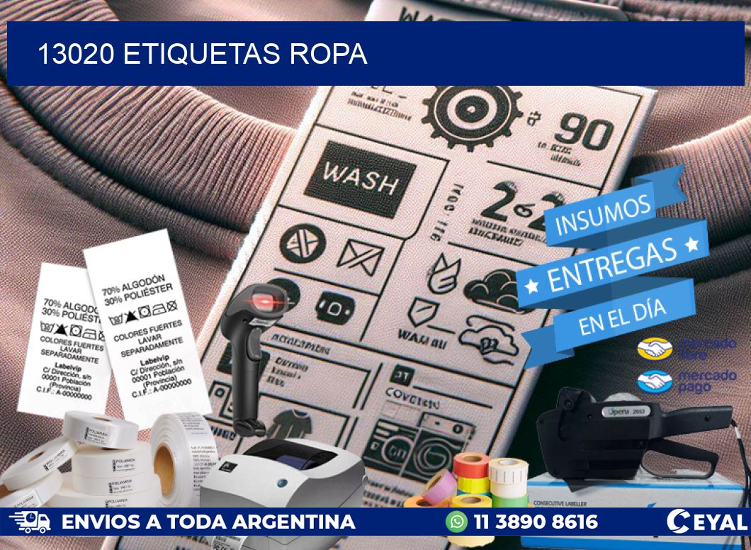 13020 ETIQUETAS ROPA