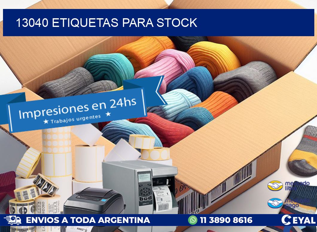 13040 ETIQUETAS PARA STOCK