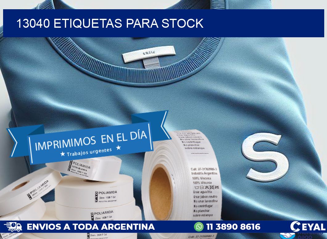 13040 ETIQUETAS PARA STOCK