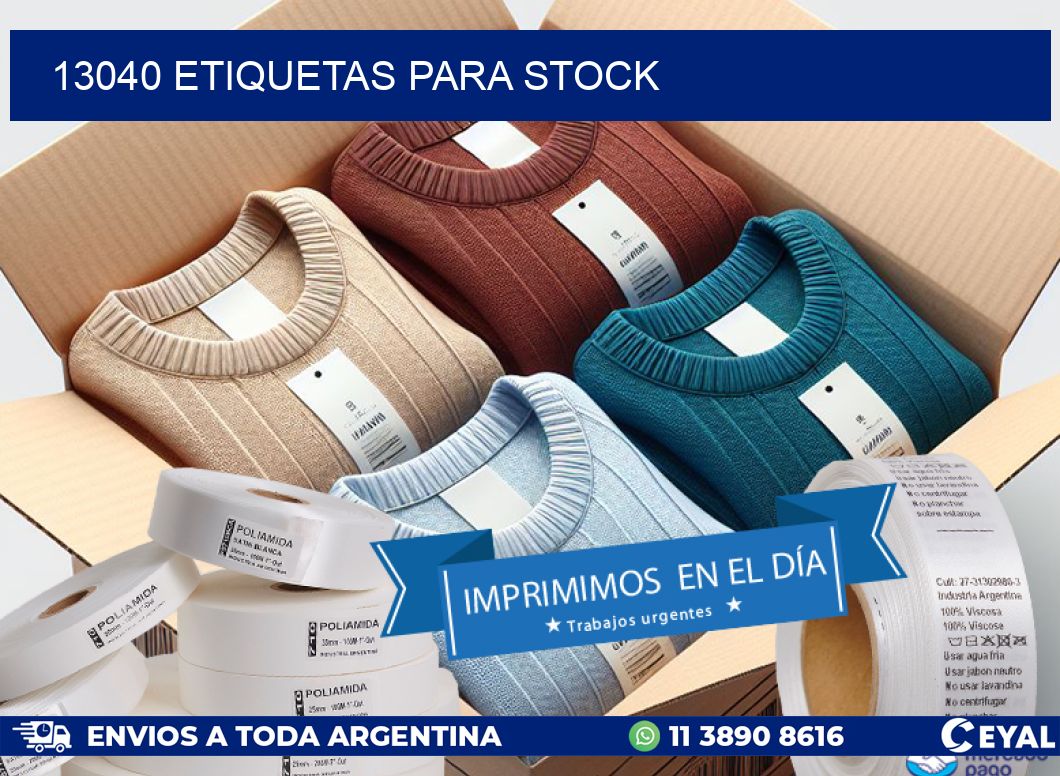 13040 ETIQUETAS PARA STOCK