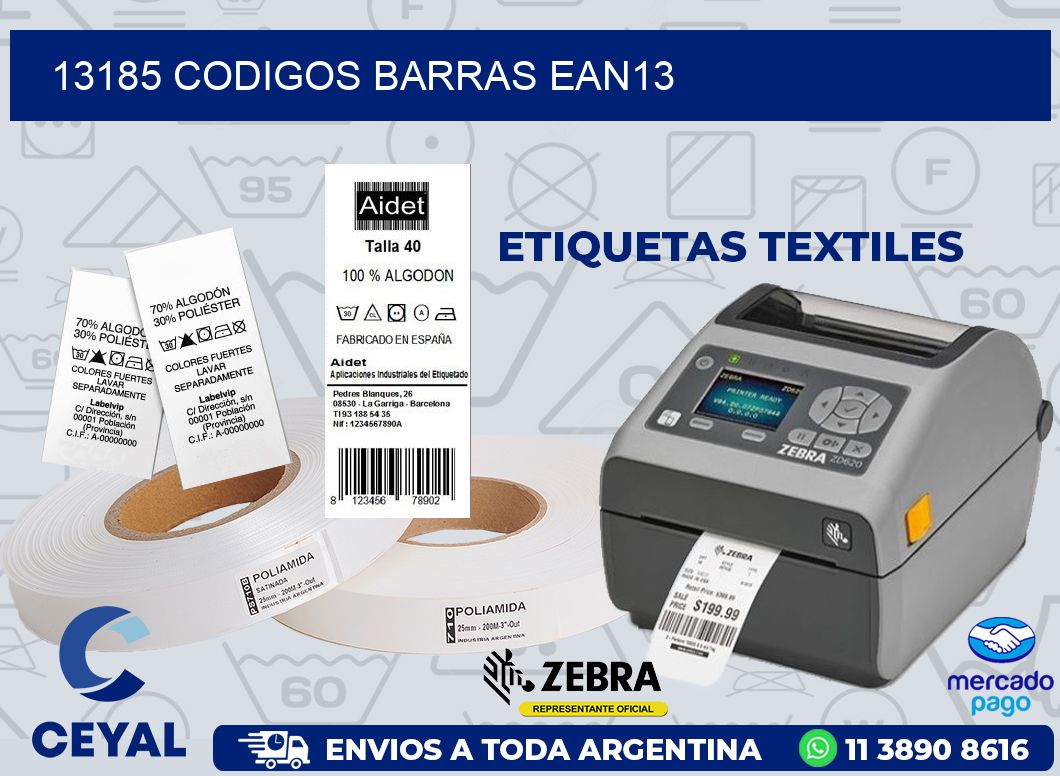 13185 CODIGOS BARRAS EAN13