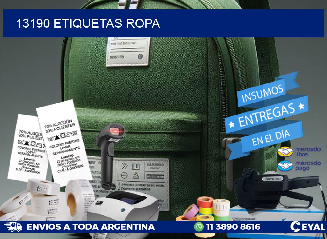 13190 ETIQUETAS ROPA