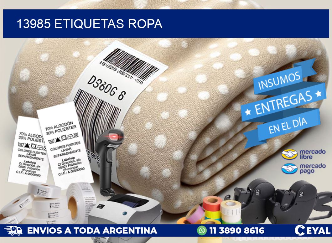 13985 ETIQUETAS ROPA