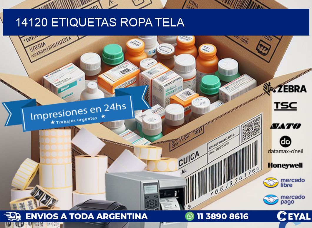 14120 ETIQUETAS ROPA TELA