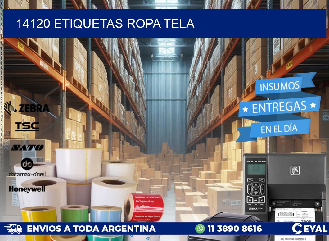 14120 ETIQUETAS ROPA TELA