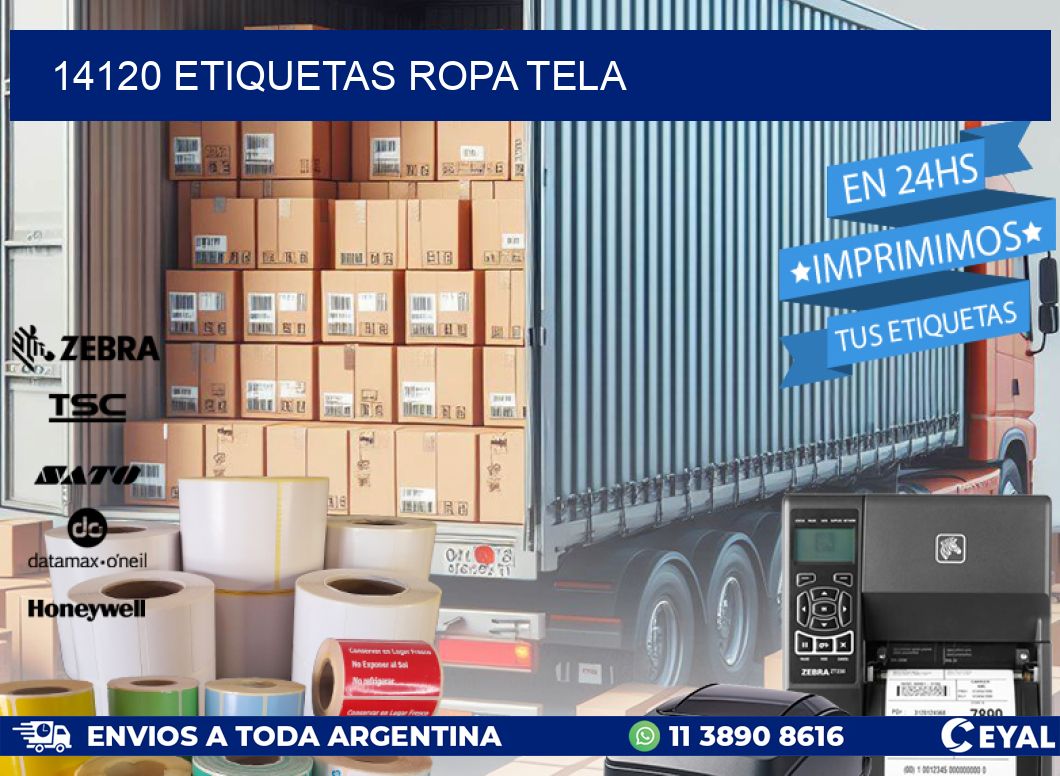 14120 ETIQUETAS ROPA TELA