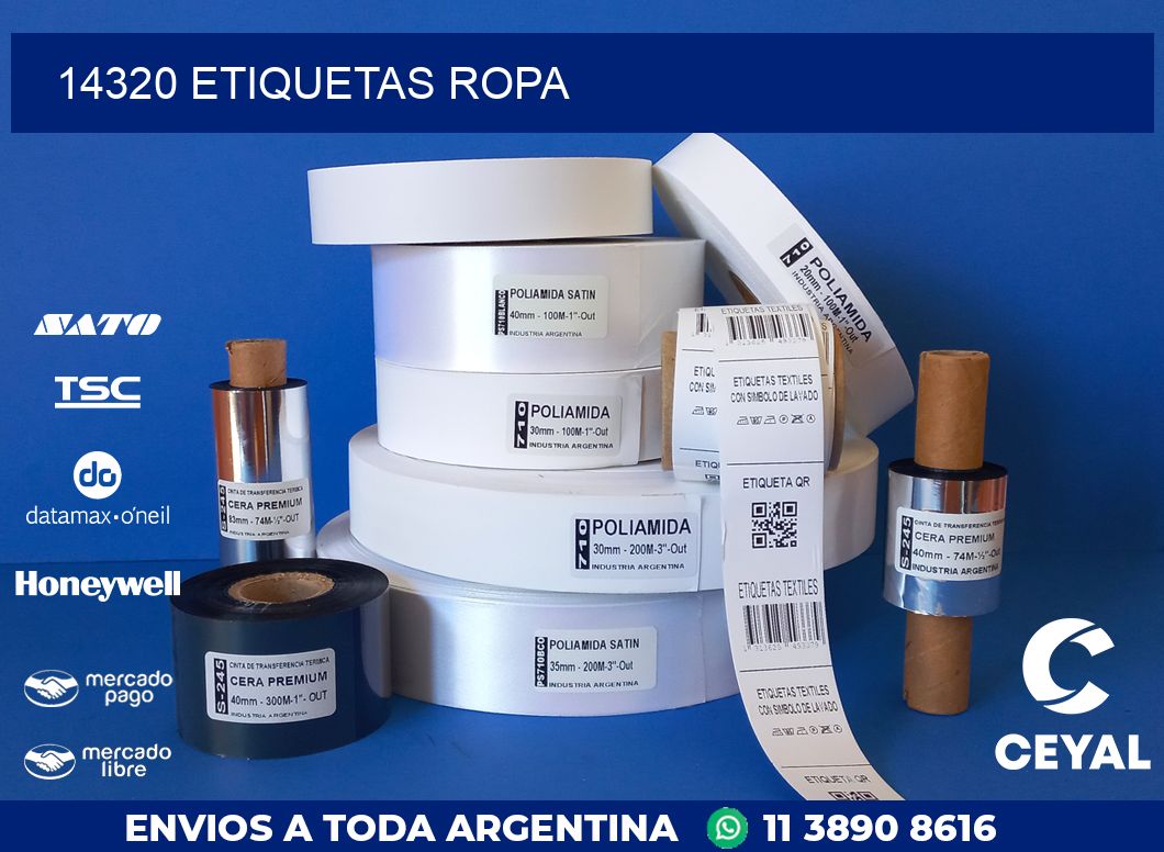 14320 ETIQUETAS ROPA