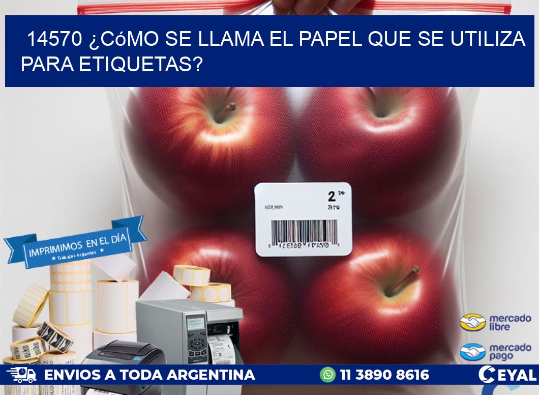 14570 ¿Cómo se llama el papel que se utiliza para etiquetas?
