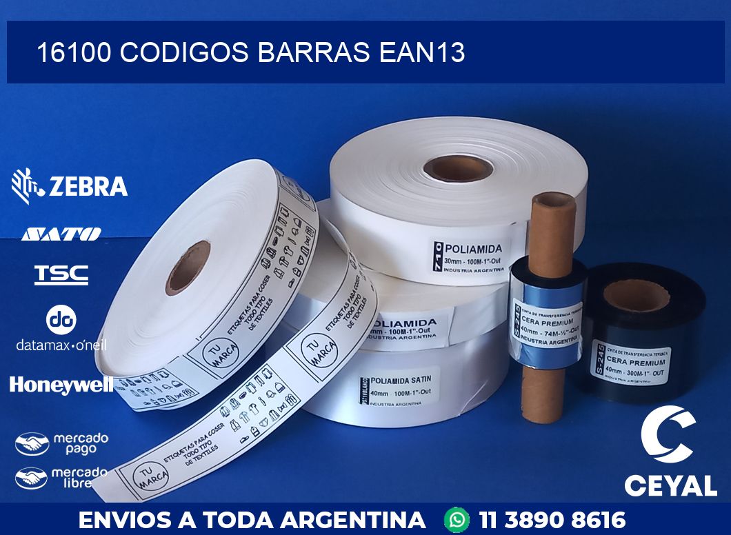 16100 CODIGOS BARRAS EAN13