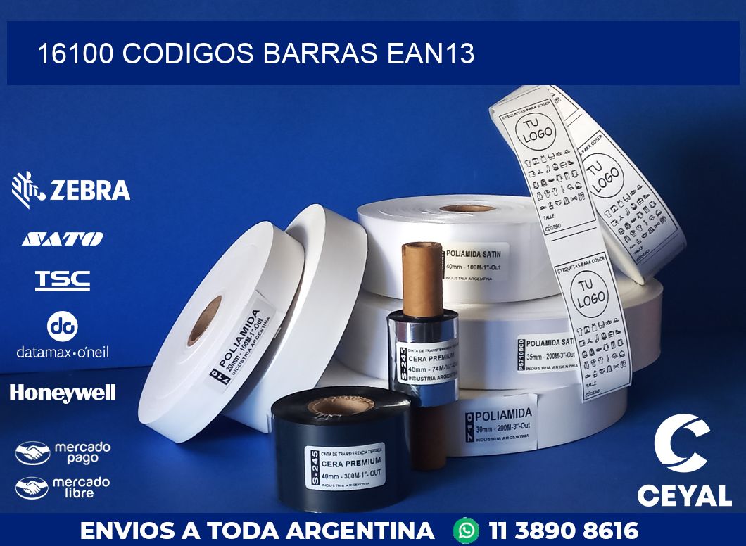 16100 CODIGOS BARRAS EAN13