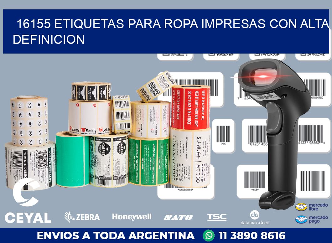 16155 ETIQUETAS PARA ROPA IMPRESAS CON ALTA DEFINICION