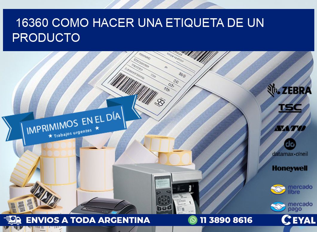 16360 como hacer una etiqueta de un producto