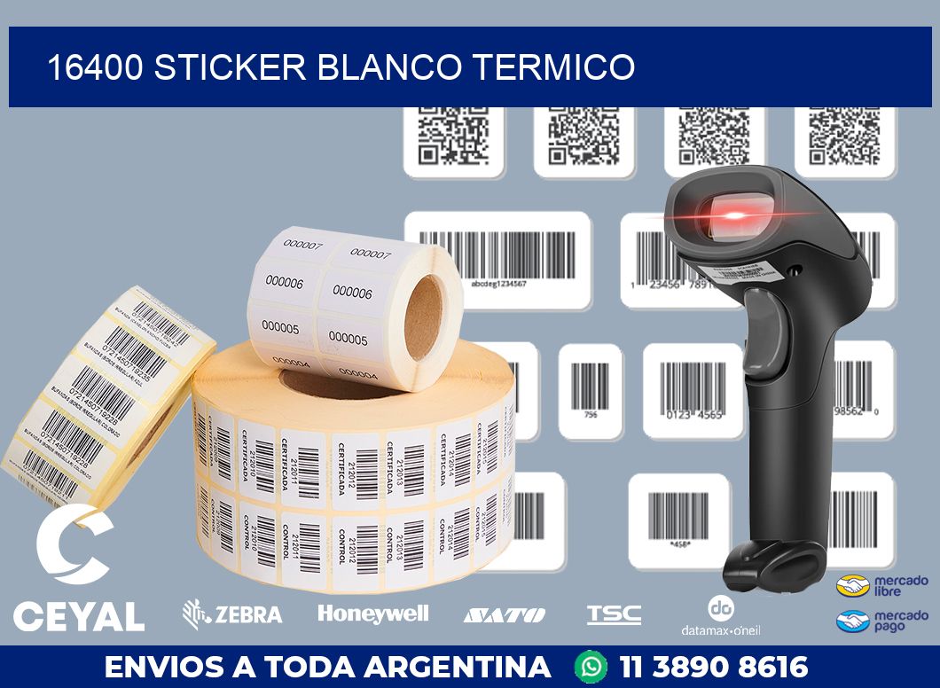 16400 sticker blanco termico