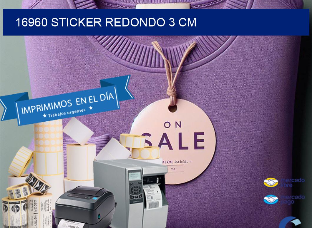 16960 STICKER REDONDO 3 CM