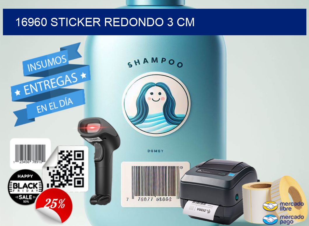 16960 STICKER REDONDO 3 CM