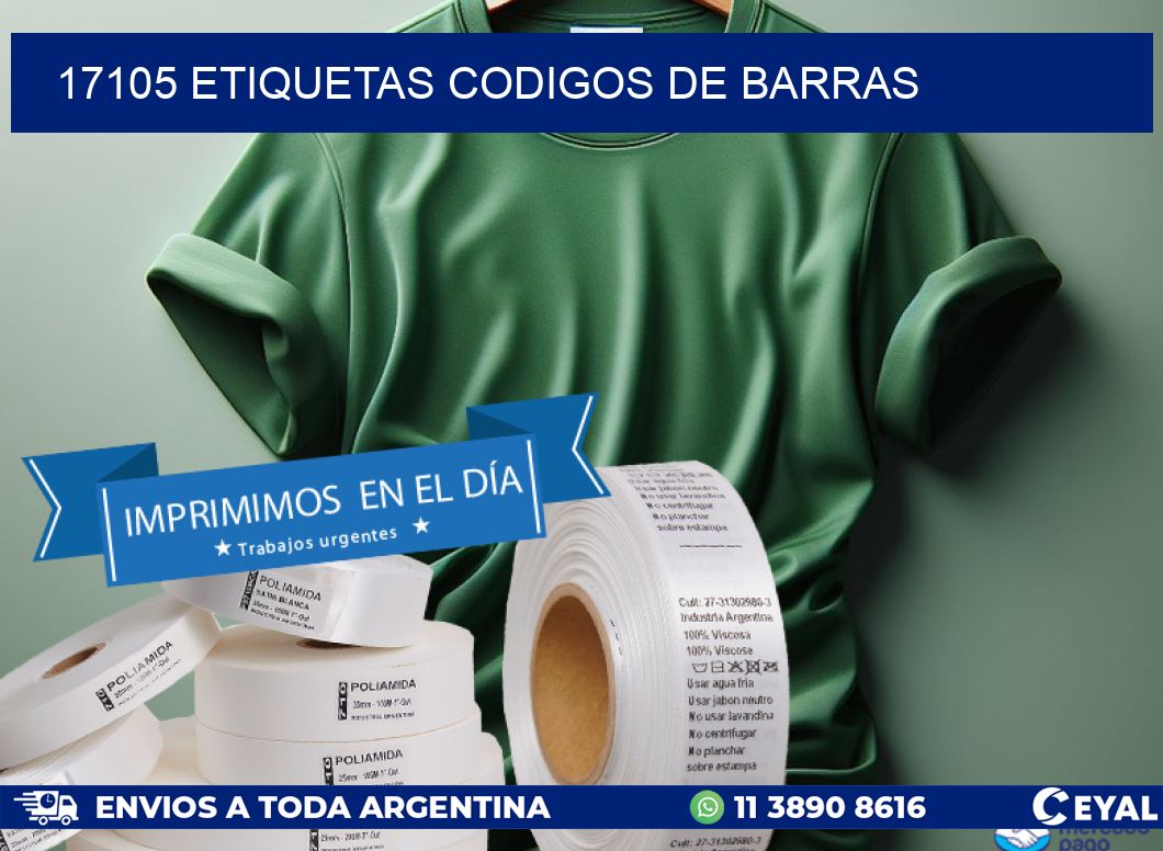 17105 etiquetas codigos de barras