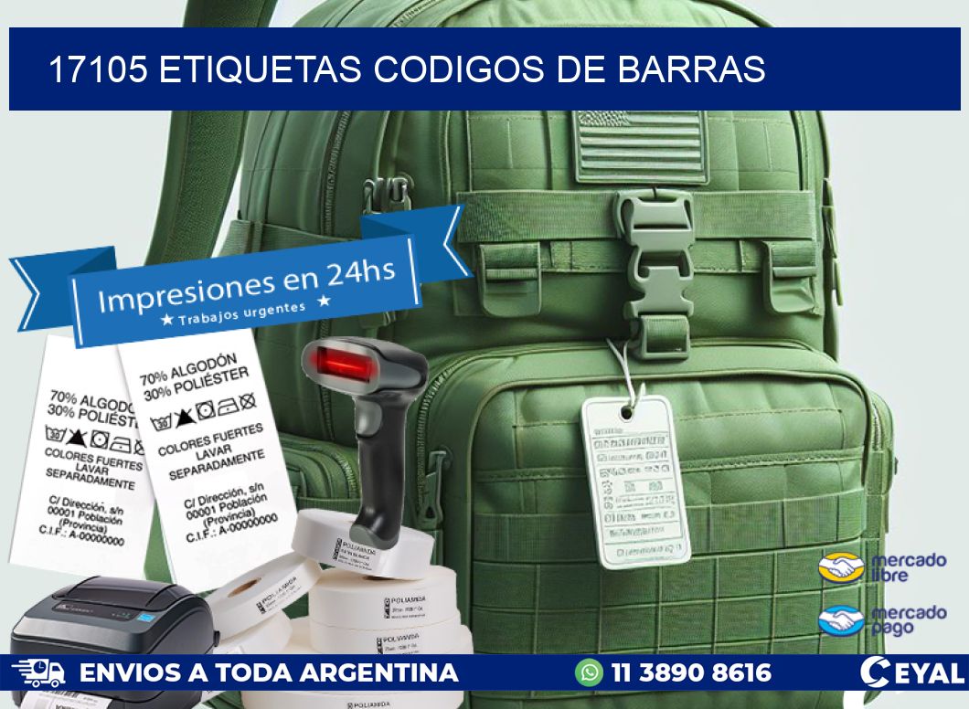 17105 etiquetas codigos de barras