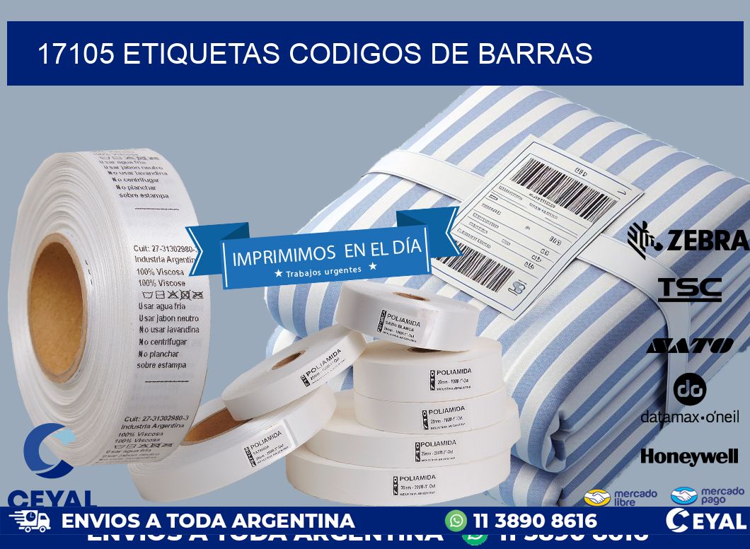 17105 etiquetas codigos de barras