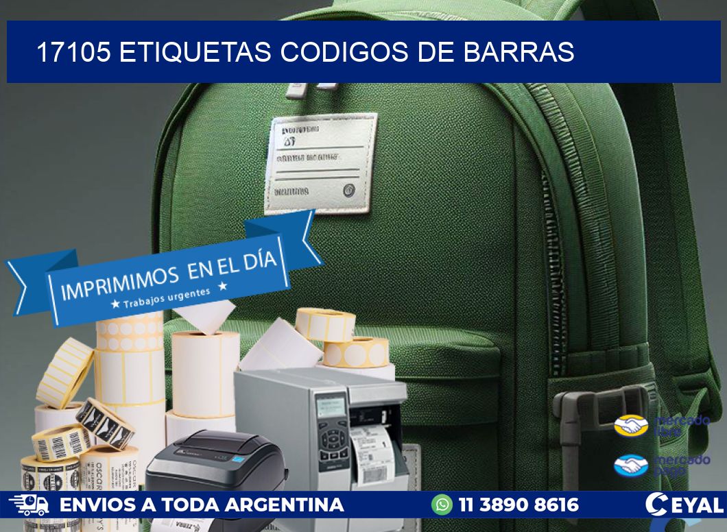 17105 etiquetas codigos de barras
