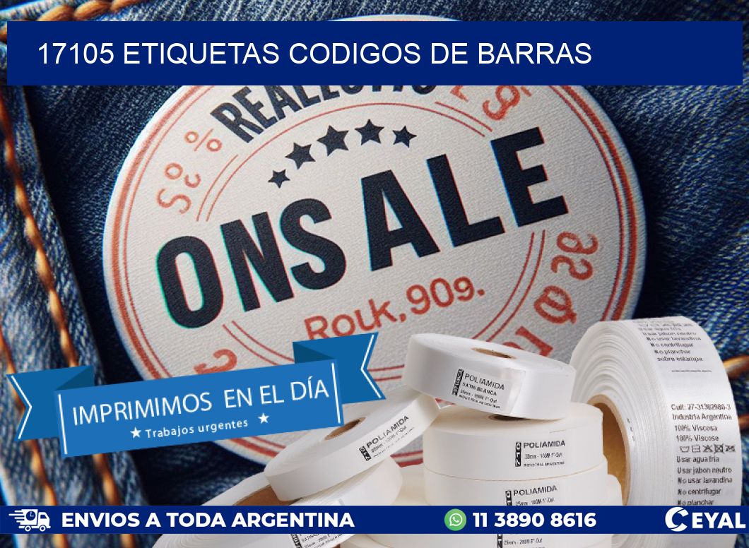 17105 etiquetas codigos de barras