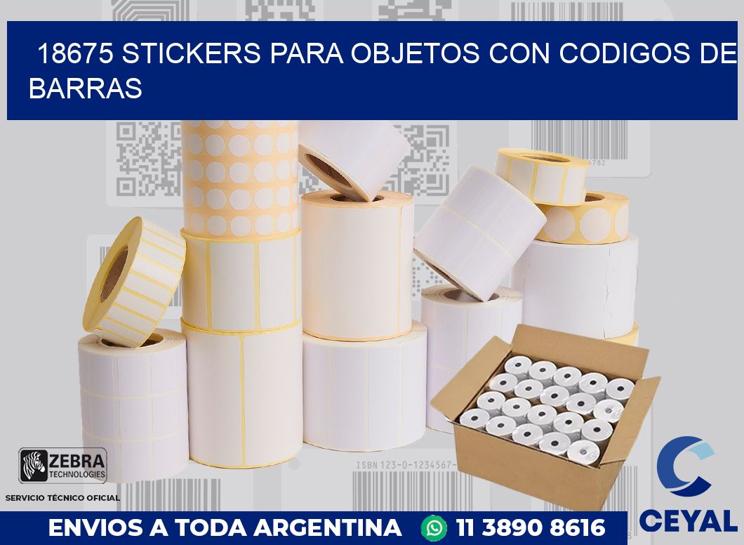 18675 STICKERS PARA OBJETOS CON CODIGOS DE BARRAS