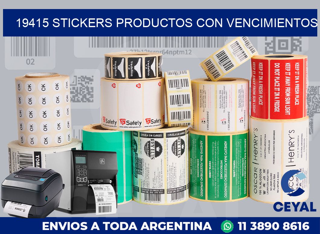 19415 STICKERS PRODUCTOS CON VENCIMIENTOS